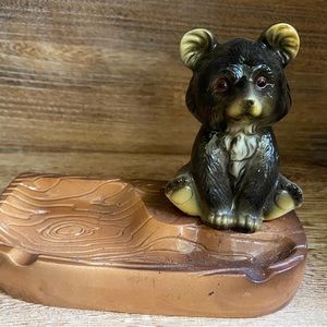 Vintage Japan ceramic Bear ashtray